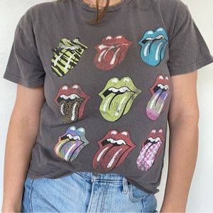 Rolling Stones Graphic Tee Size Medium Grey